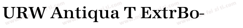 URW Antiqua T ExtrBo字体转换